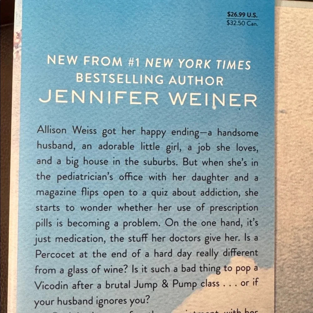 Jennifer Weiner “All Fall Down” Hardcover Novel